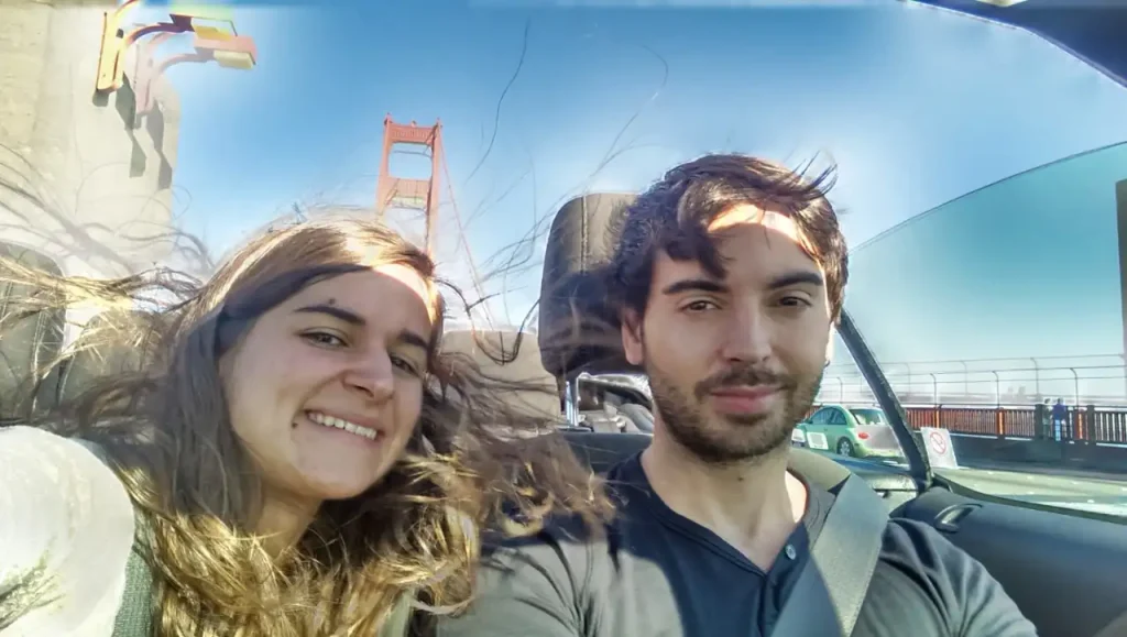 Cruzando el Golden Gate en coche