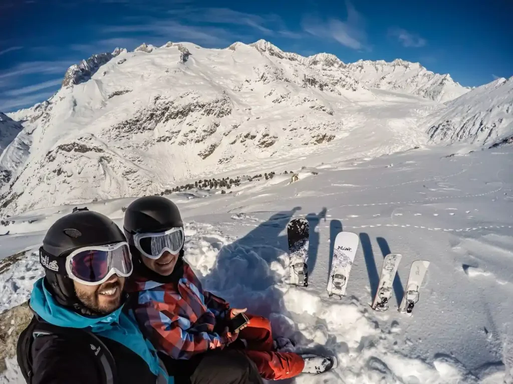 Esquiando en Suiza